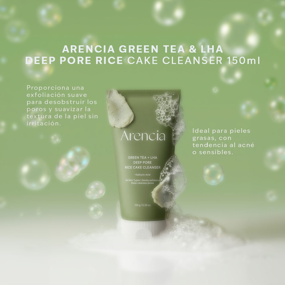 GREEN TEA & LHA DEEP PORE RICE CAKE CLEANSER (LIMPIADOR FACIAL PURIFICANTE)